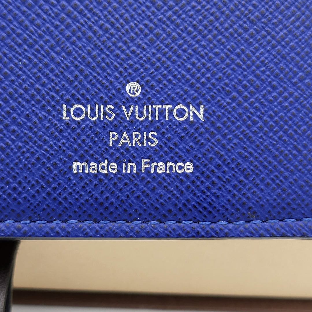 LOUIS VUITTON BRAZZA BLUE MONOGRAM BI FOLD LONG WALLET VINTAGE