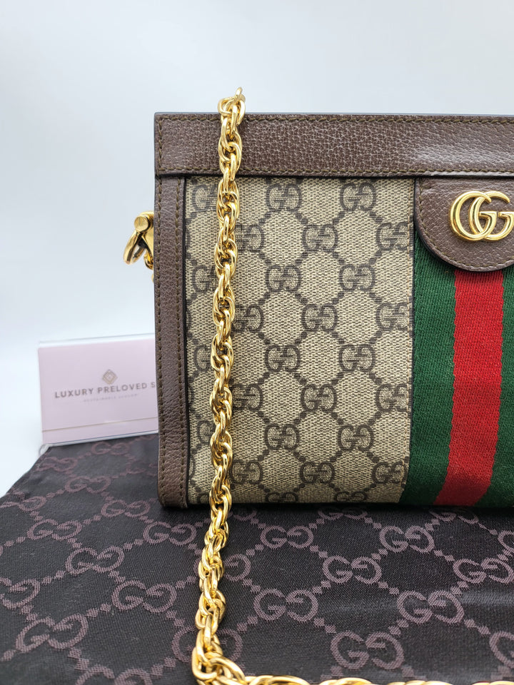 GUCCI OPHIDIA CLUTCH CHAINSLING BAG