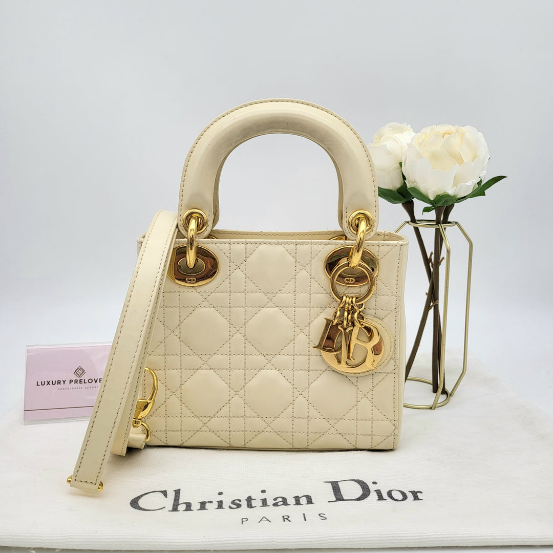 CHRISTIAN DIOR LADY DIOR MINI PATENT