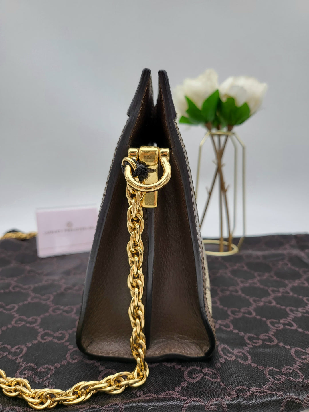 GUCCI OPHIDIA CLUTCH CHAINSLING BAG