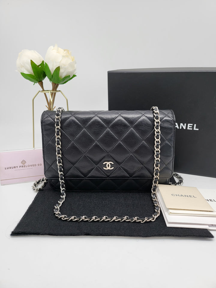 CHANEL WALLET ON CHAIN LAMBSKIN
