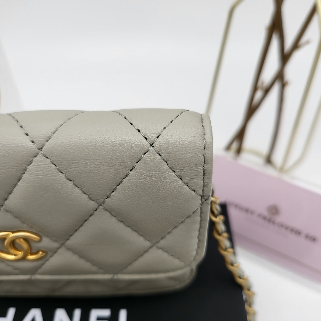 CHANEL PEARL CRUSH LAMBSKIN BELT BAG