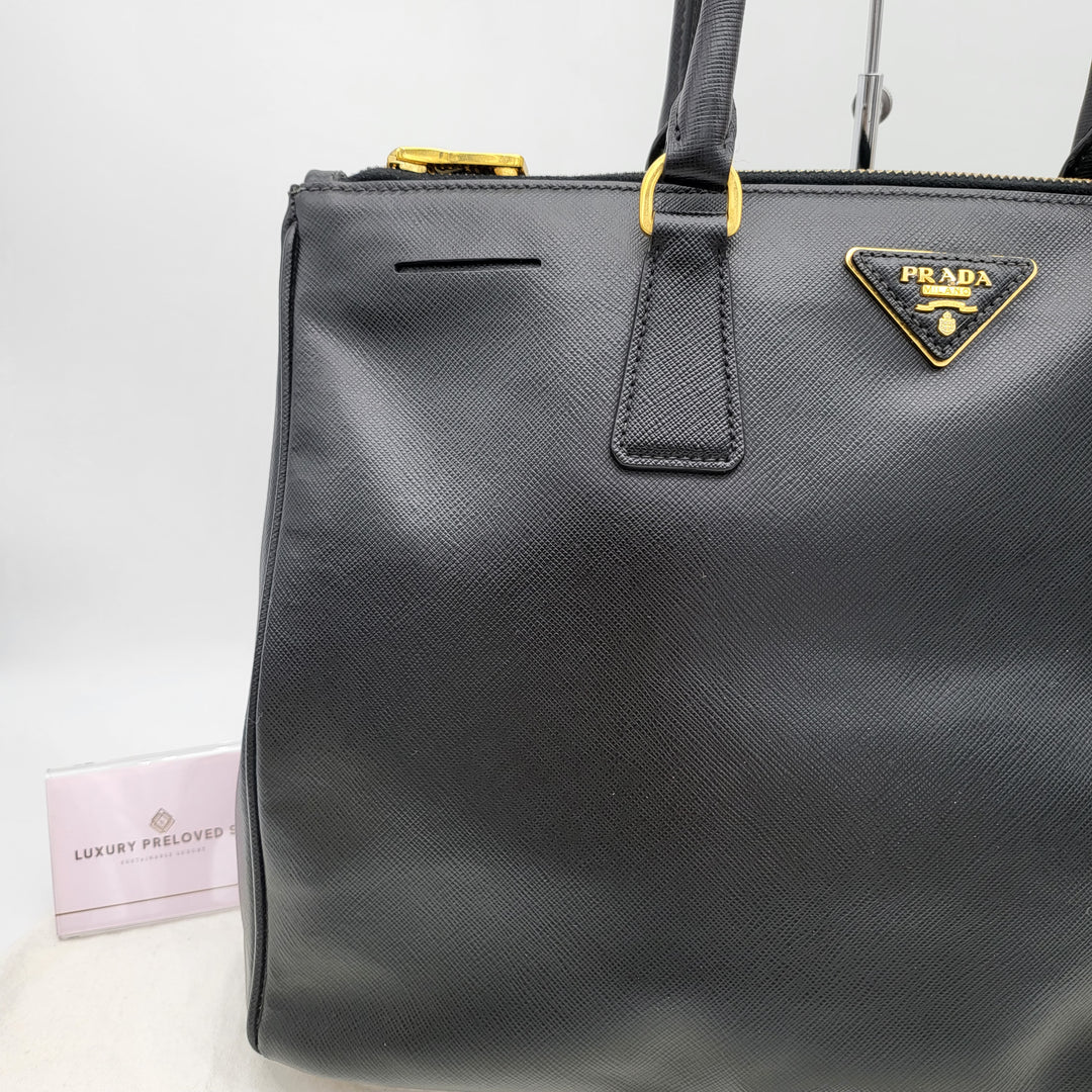 PRADA SAFFIANO DOUBLE ZIP