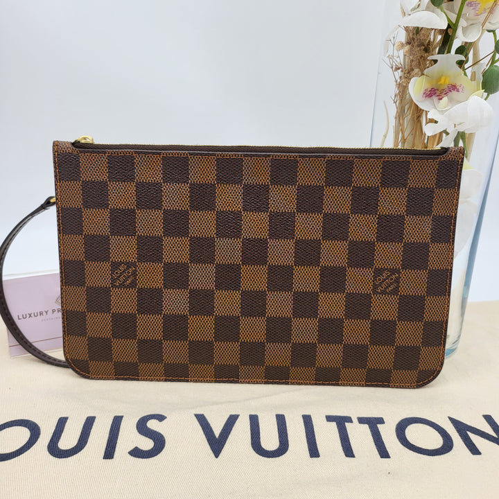 LOUIS VUITTON NEVERFULL MM DAMIER W/ POUCH