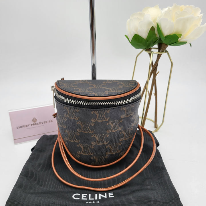 CELINE TRIOMPHE WALLET ON STRAP