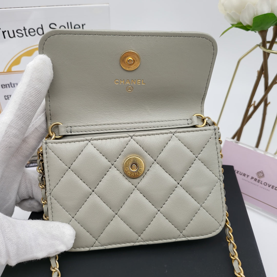 CHANEL PEARL CRUSH LAMBSKIN BELT BAG