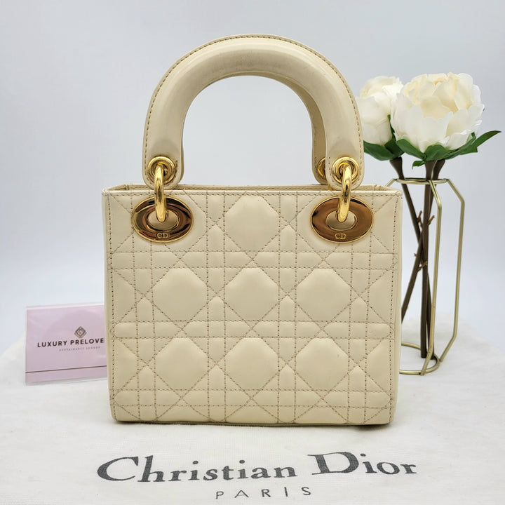 CHRISTIAN DIOR LADY DIOR MINI PATENT