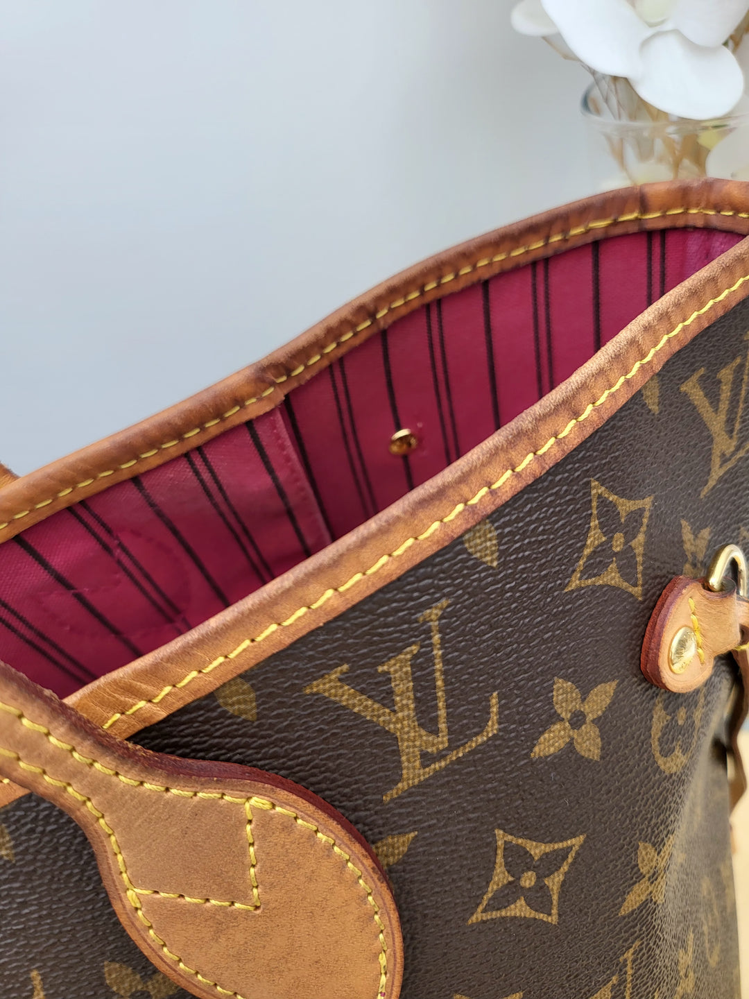 LOUIS VUITTON NEVERFULL MM MONOGR W/ POUCH ( RFID )