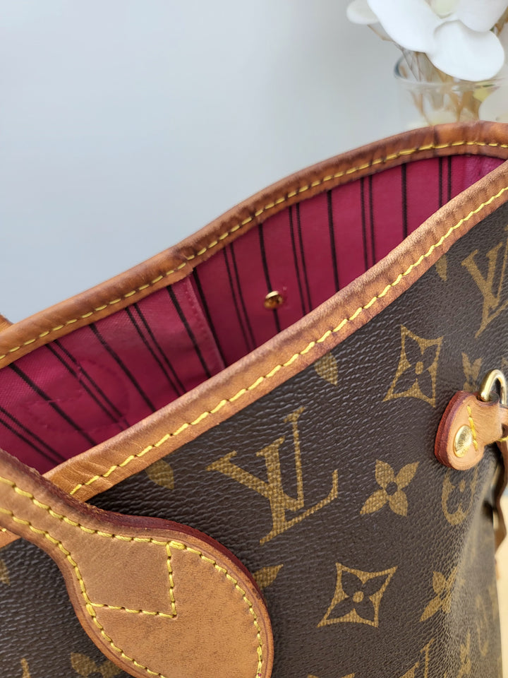 LOUIS VUITTON NEVERFULL MM MONOGR W/ POUCH ( RFID )