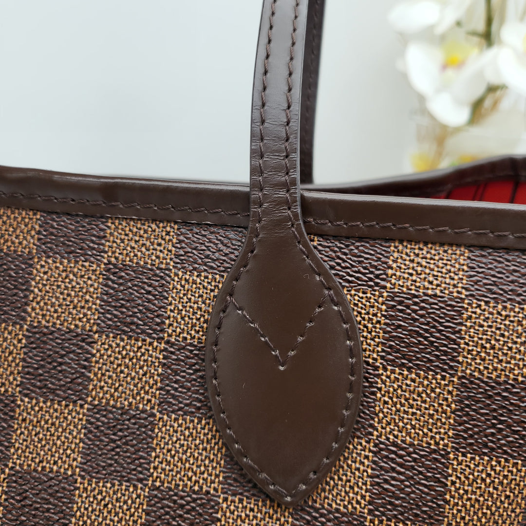 LOUIS VUITTON NEVERFULL MM DAMIER W/ POUCH