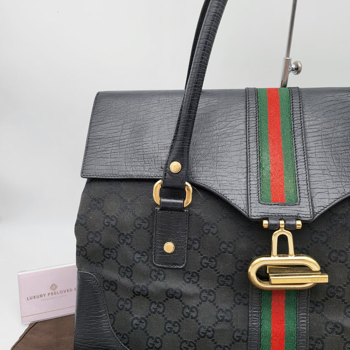 GUCCI OPHIDIA CANVAS SHOULDER BAG