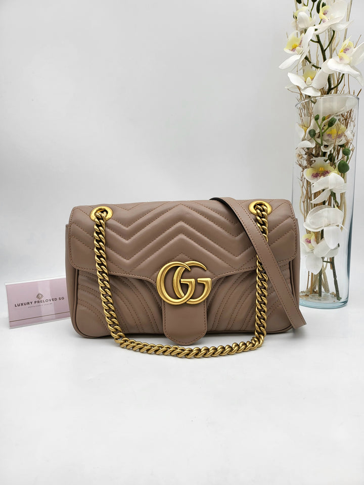 GUCCI MARMONT QUILTED GHW SHOULDER BAG