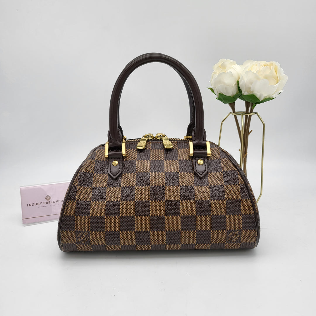 LOUIS VUITTON MINI RIBERA DAMIER EBENE – Luxury Preloved SG
