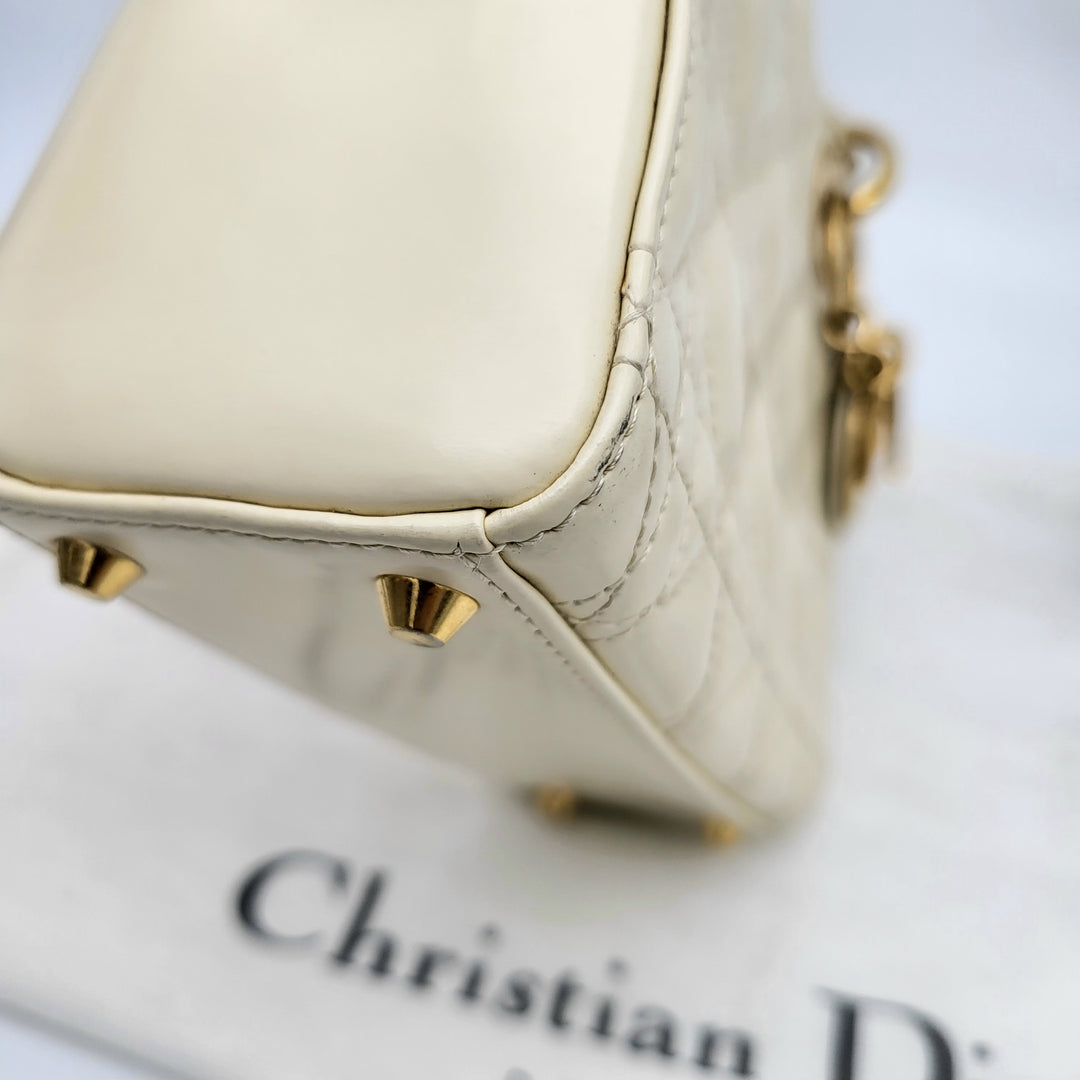 CHRISTIAN DIOR LADY DIOR MINI PATENT