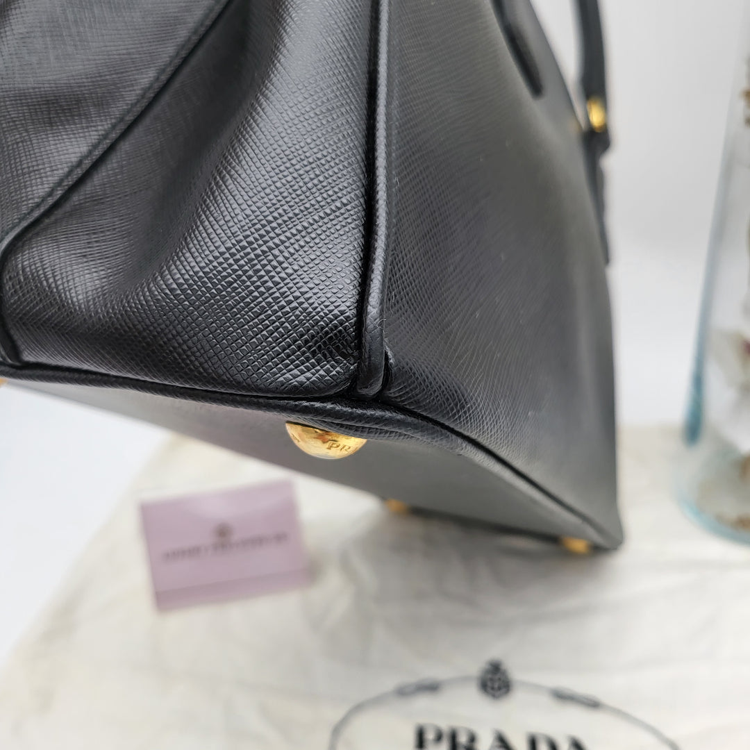 PRADA SAFFIANO DOUBLE ZIP