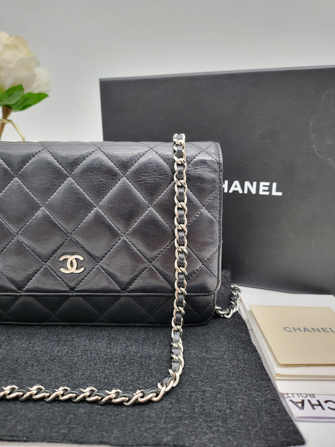 CHANEL WALLET ON CHAIN LAMBSKIN