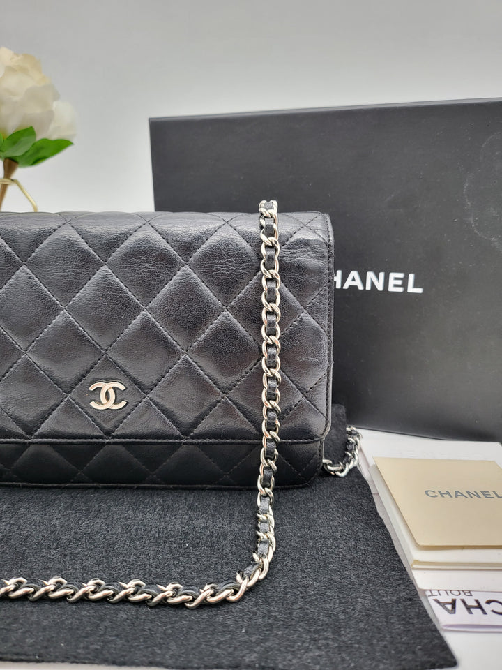 CHANEL WALLET ON CHAIN LAMBSKIN