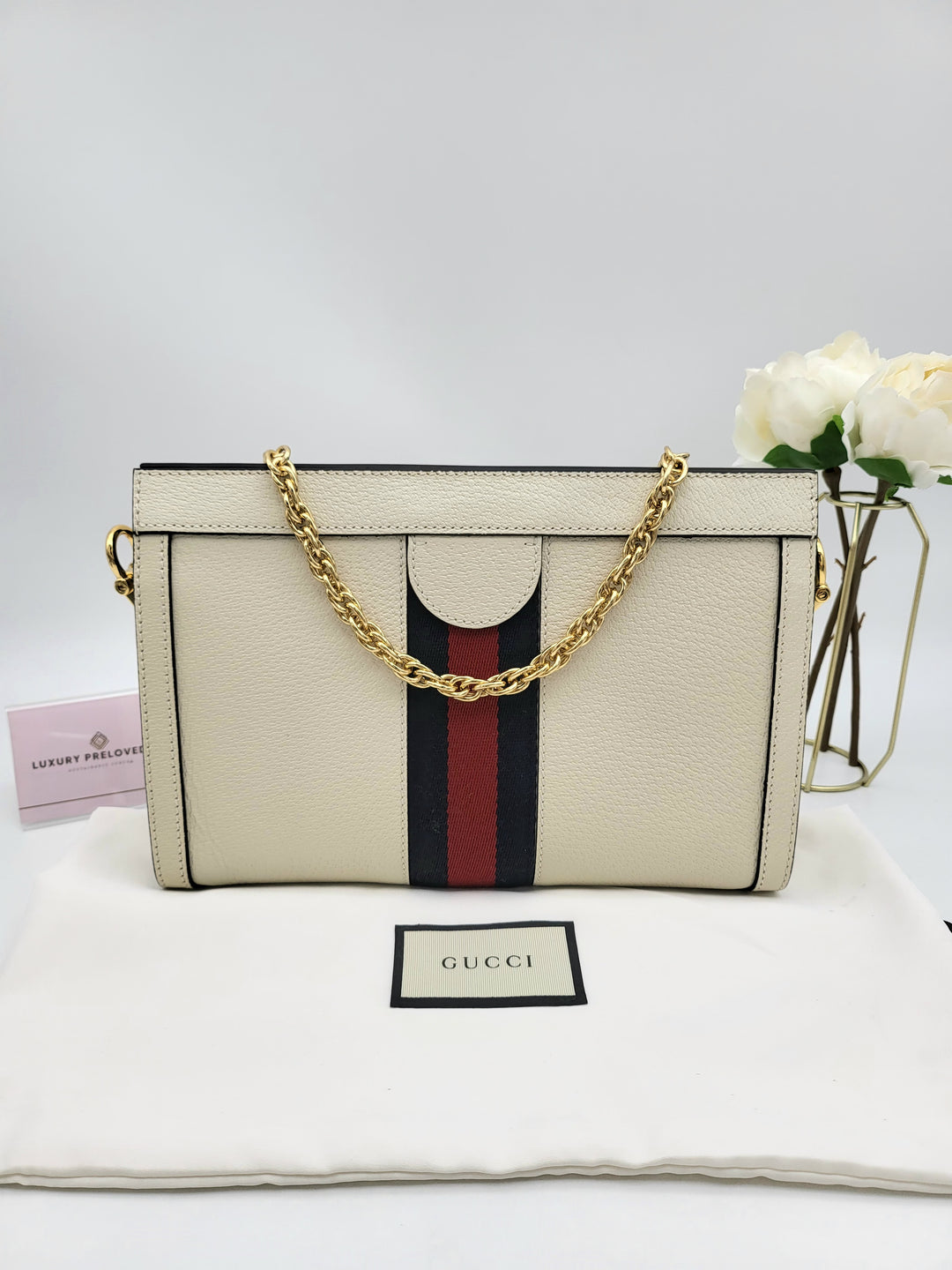 GUCCI OPHIDIA CLUTCH CHAINSLING BAG
