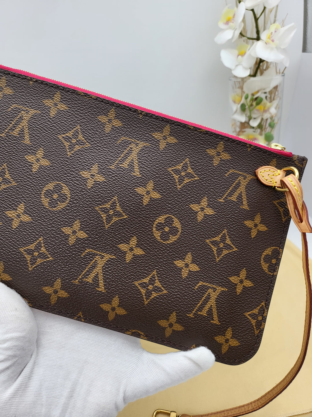 LOUIS VUITTON NEVERFULL MM MONOGR W/ POUCH ( RFID )