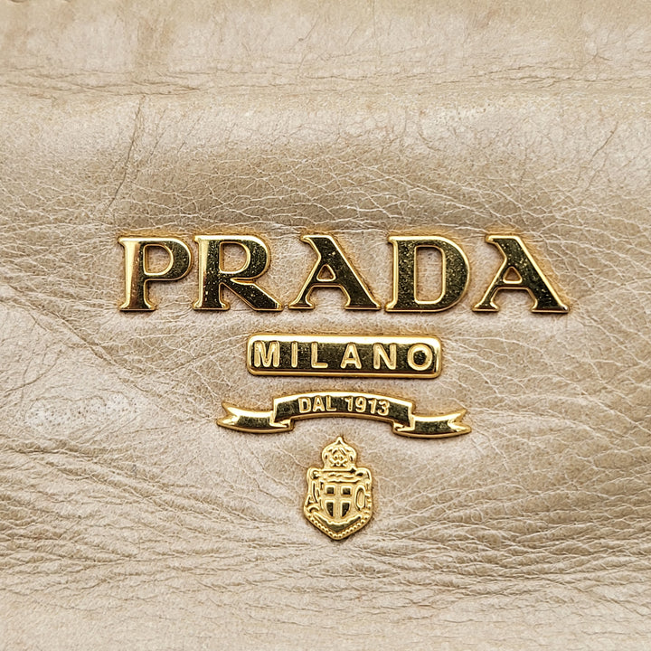 PRADA BEIGE VITELLO SHINE LEATHER