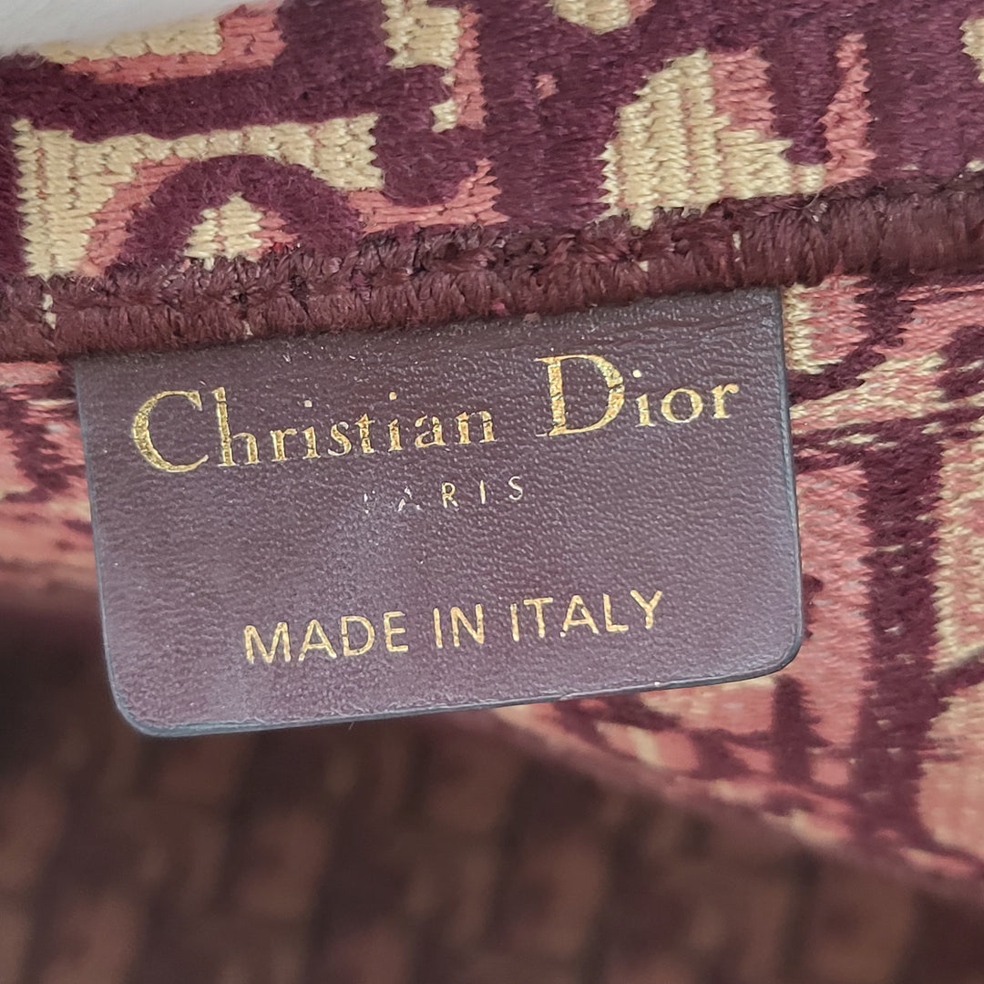 CHRISTIAN DIOR OBLIQUE BOOK TOTE BURGUNDY