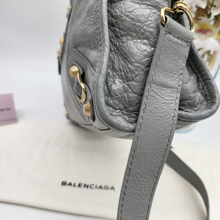 Balenciaga Agnue 12 gold hardware City Bag mini