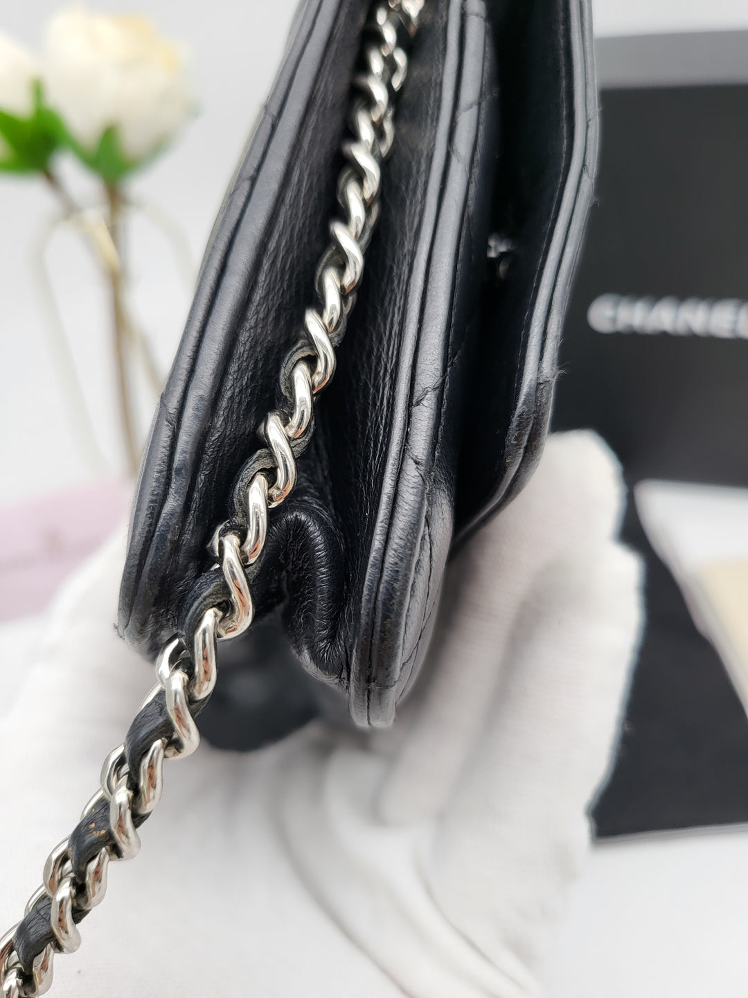 CHANEL WALLET ON CHAIN LAMBSKIN