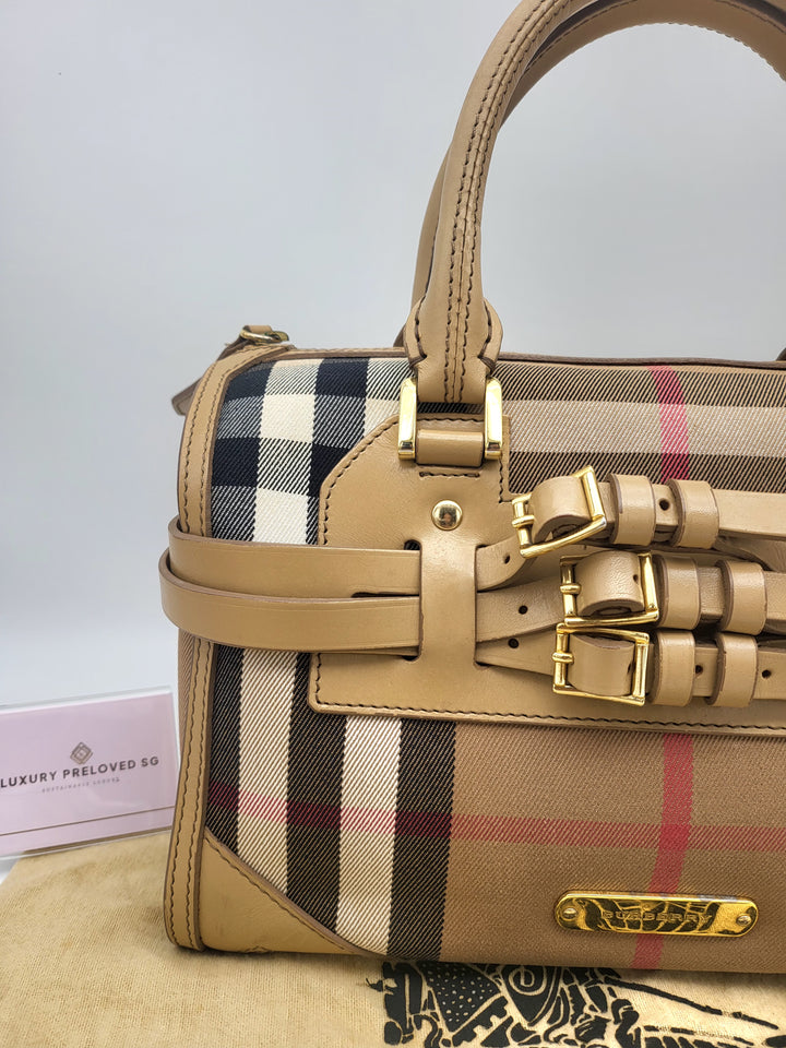 BURBERRY LONDON PVC BOSTON BAG