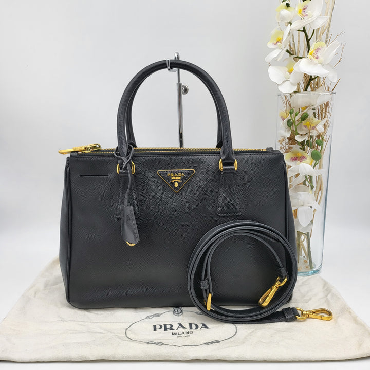 PRADA SAFFIANO DOUBLE ZIP