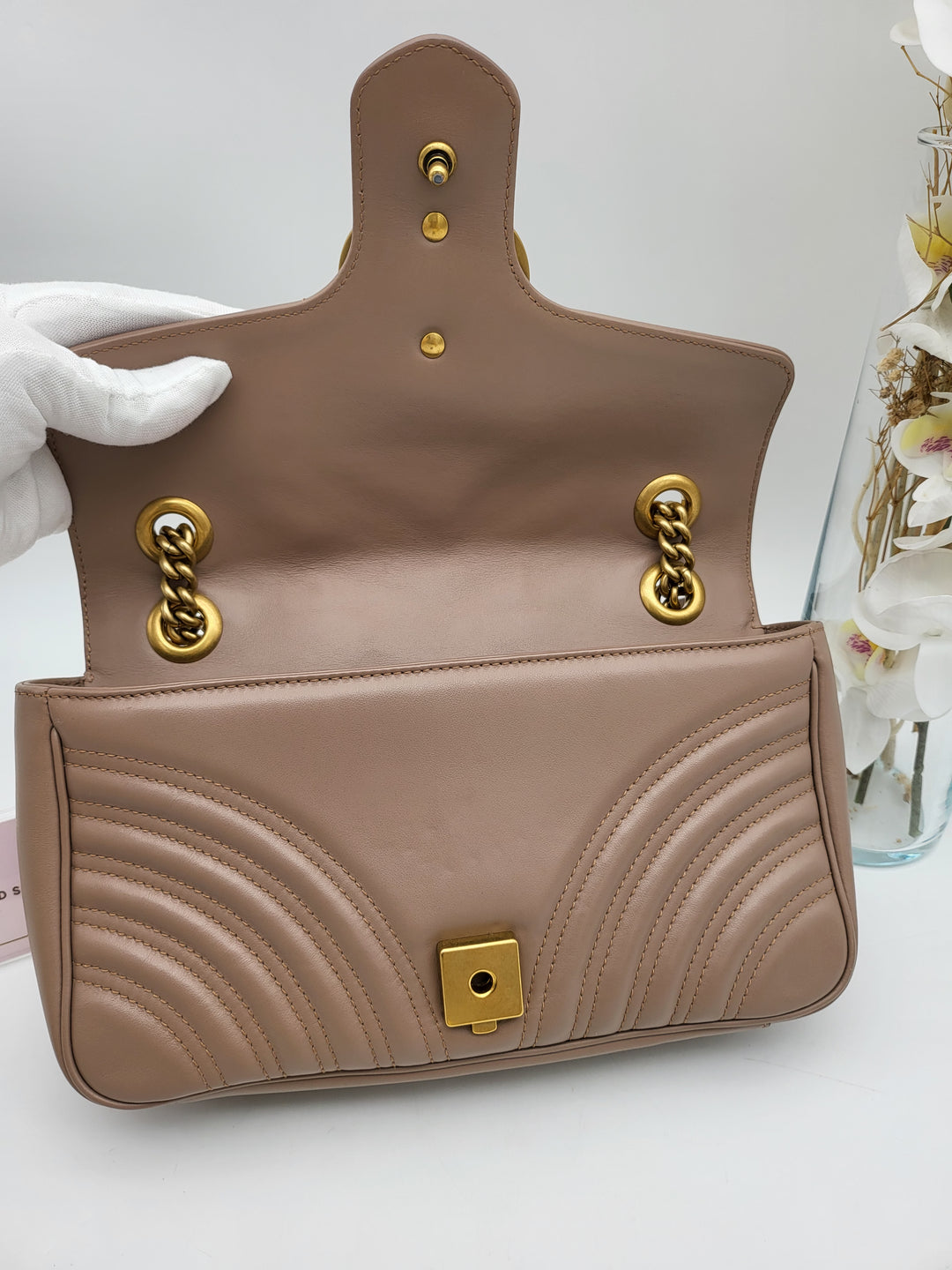 GUCCI MARMONT QUILTED GHW SHOULDER BAG