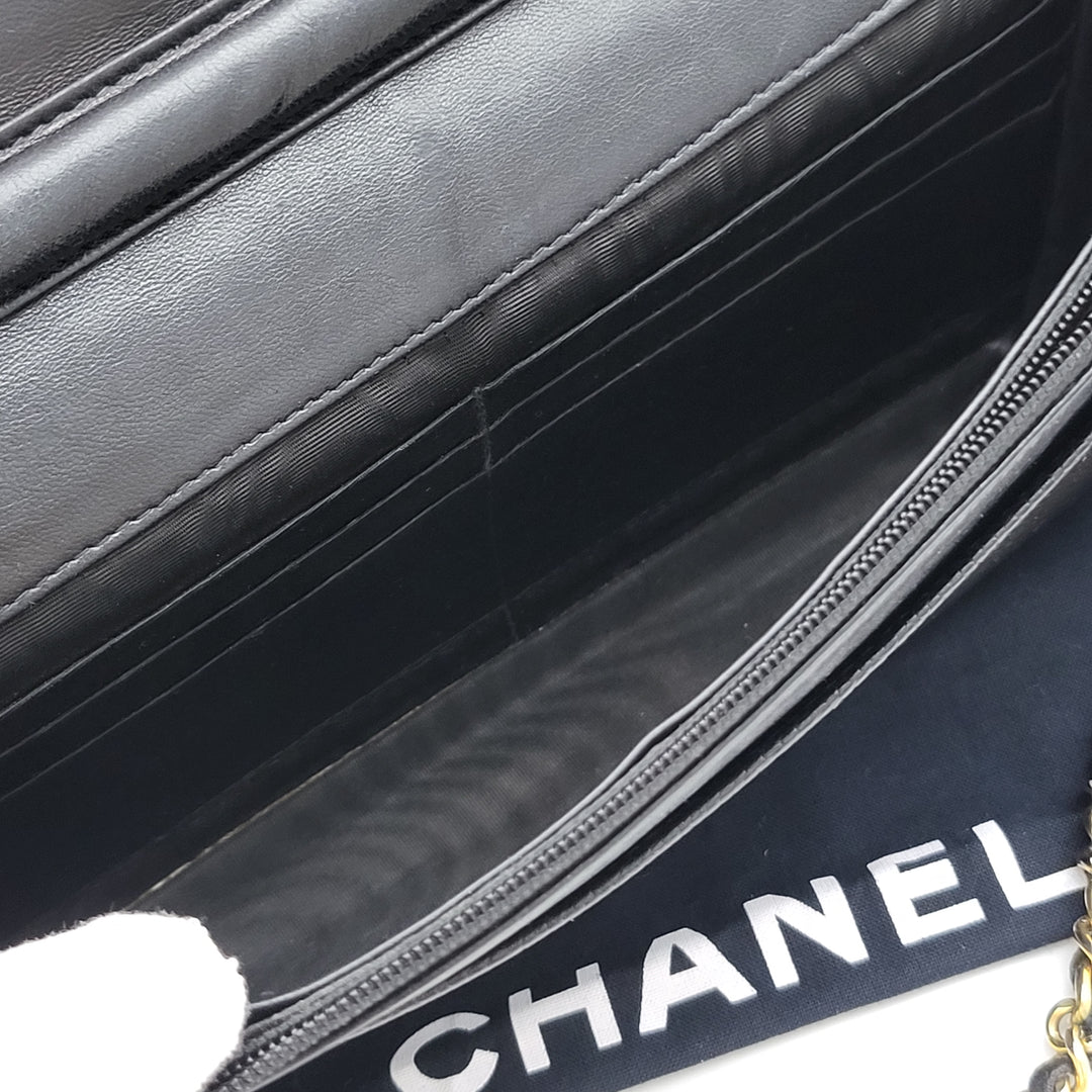 CHANEL CAVIAR TIMELESS WALLET ON CHAIN BLACK