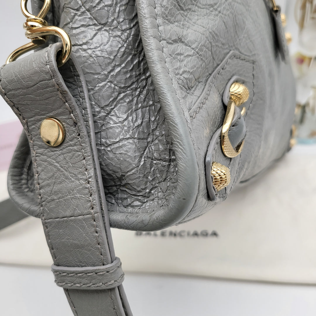 Balenciaga Agnue 12 gold hardware City Bag mini