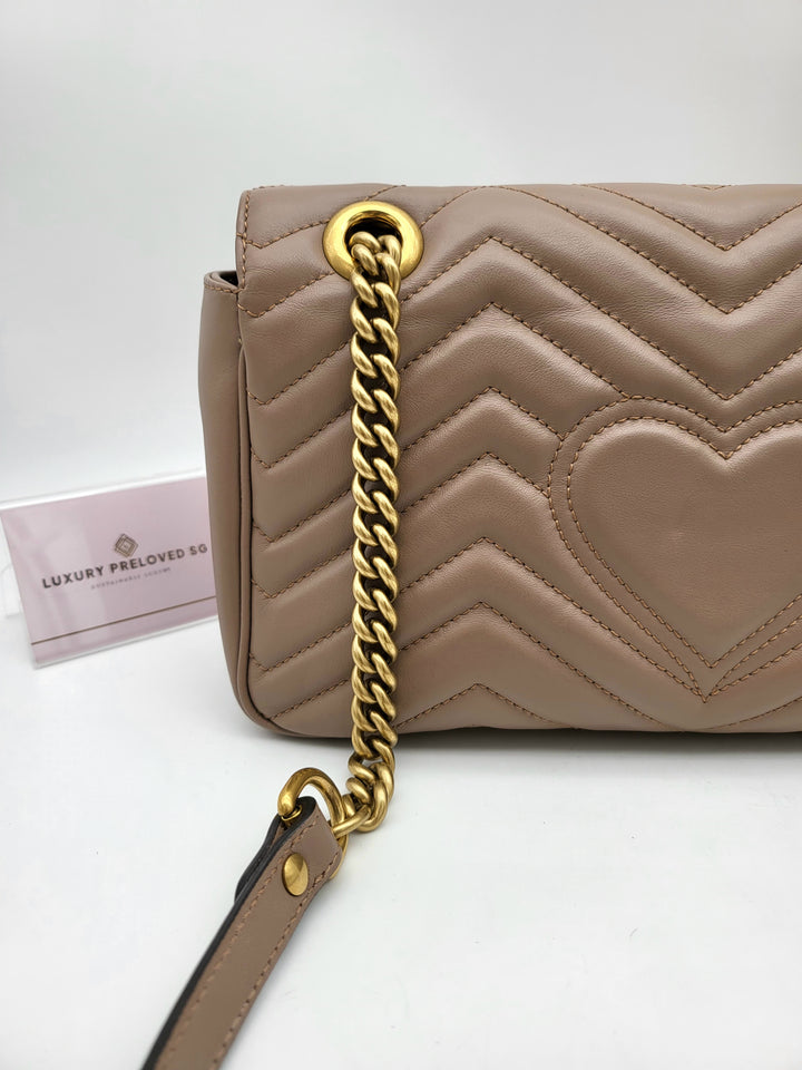 GUCCI MARMONT QUILTED GHW SHOULDER BAG