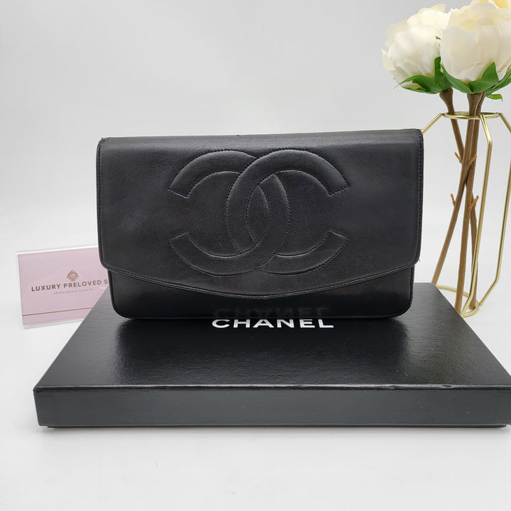 CHANEL LAMBSKIN TIMELESS CLUTCH