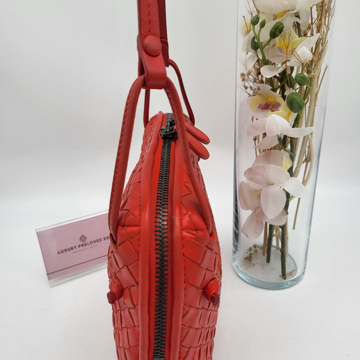 BOTTEGA RED LEATHER CROSSBODY