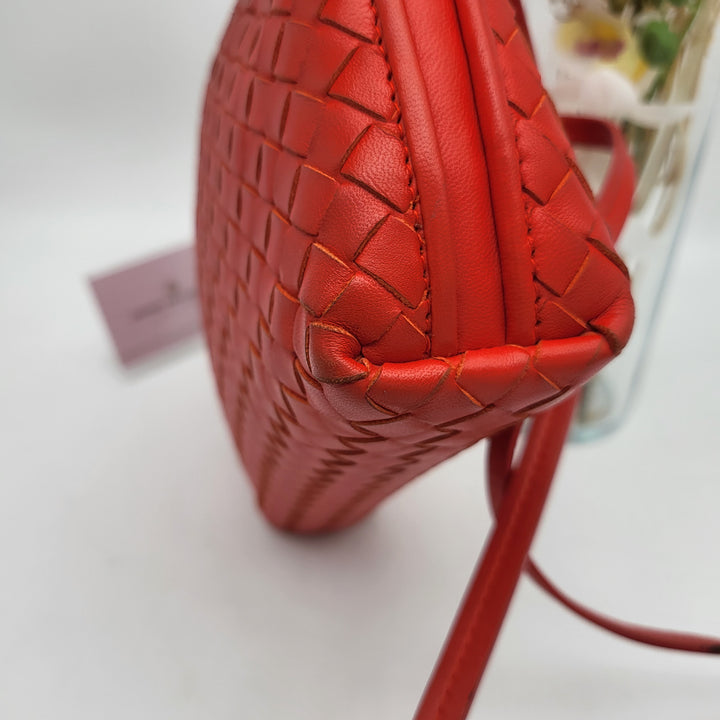 BOTTEGA RED LEATHER CROSSBODY