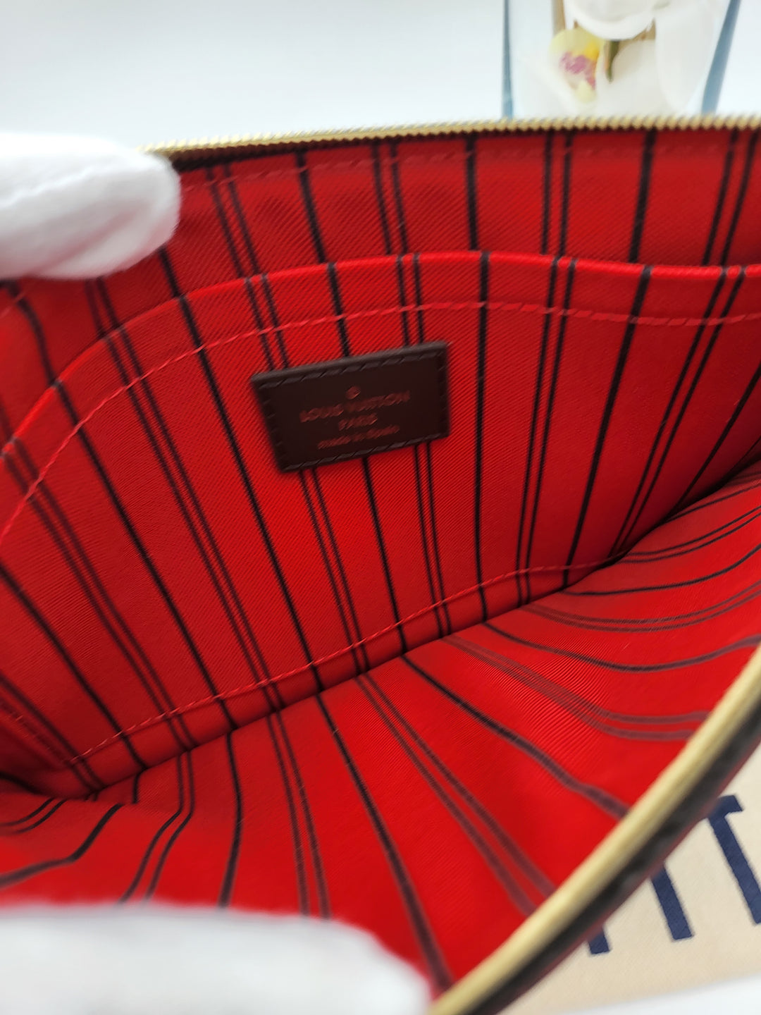 LOUIS VUITTON NEVERFULL MM DAMIER W/ POUCH – Luxury Preloved SG