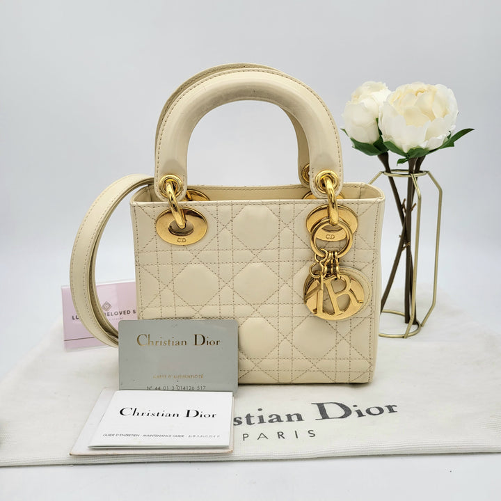 CHRISTIAN DIOR LADY DIOR MINI PATENT