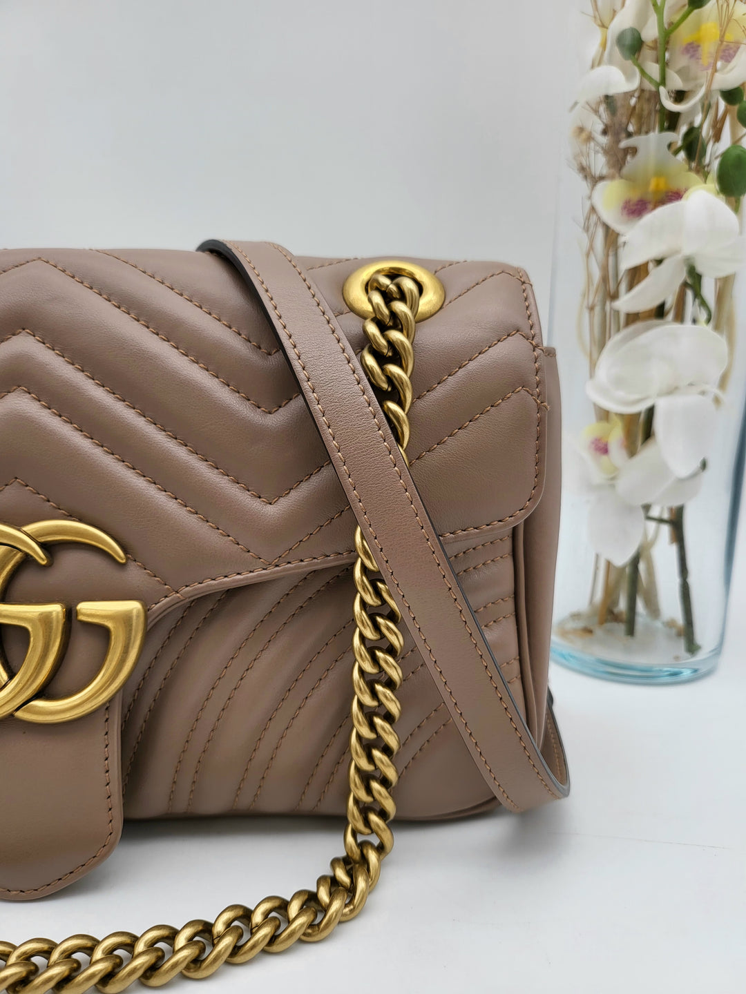 GUCCI MARMONT QUILTED GHW SHOULDER BAG
