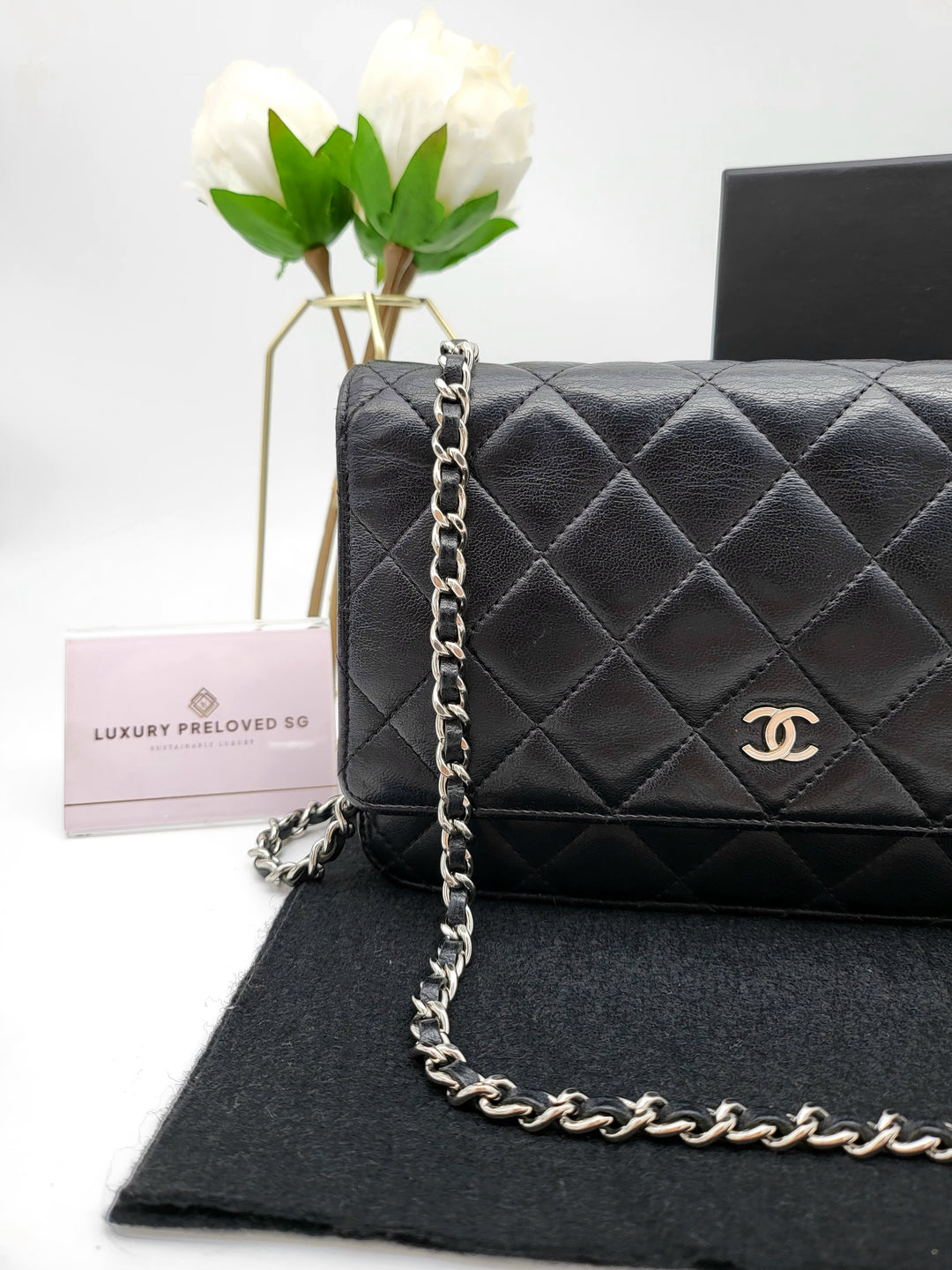 CHANEL WALLET ON CHAIN LAMBSKIN