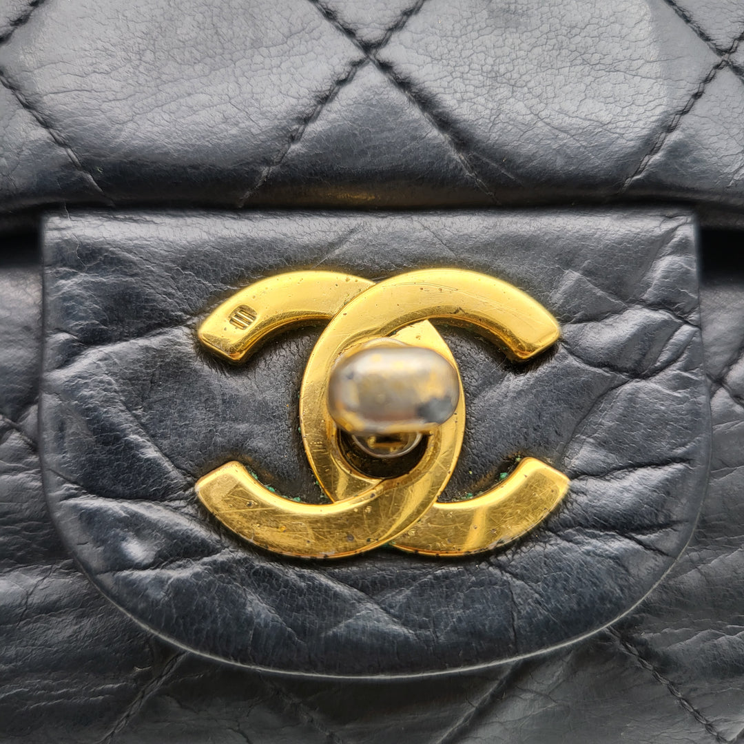 CHANEL LAMBSKIN DOUBLE FLAP