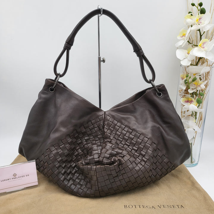 BOTTEGA VENETA INTERECCAITO SHOULDER BAG