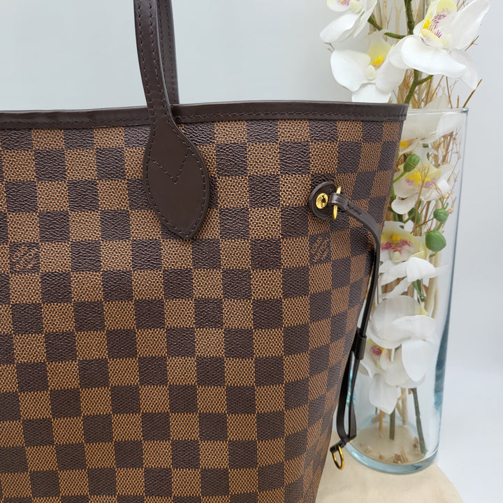 LOUIS VUITTON NEVERFULL MM DAMIER W/ POUCH