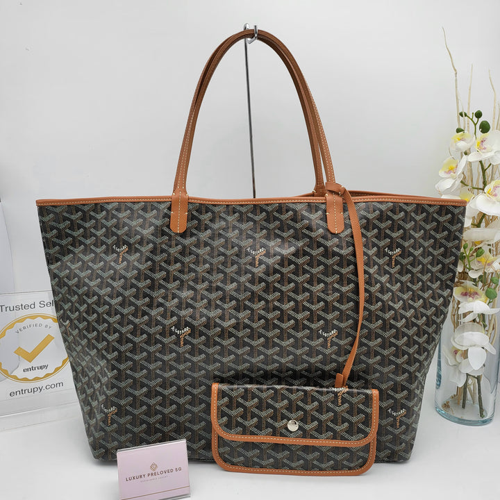 GOYARD SAINT LOUIS GM TOTE BAG WITH POUCH