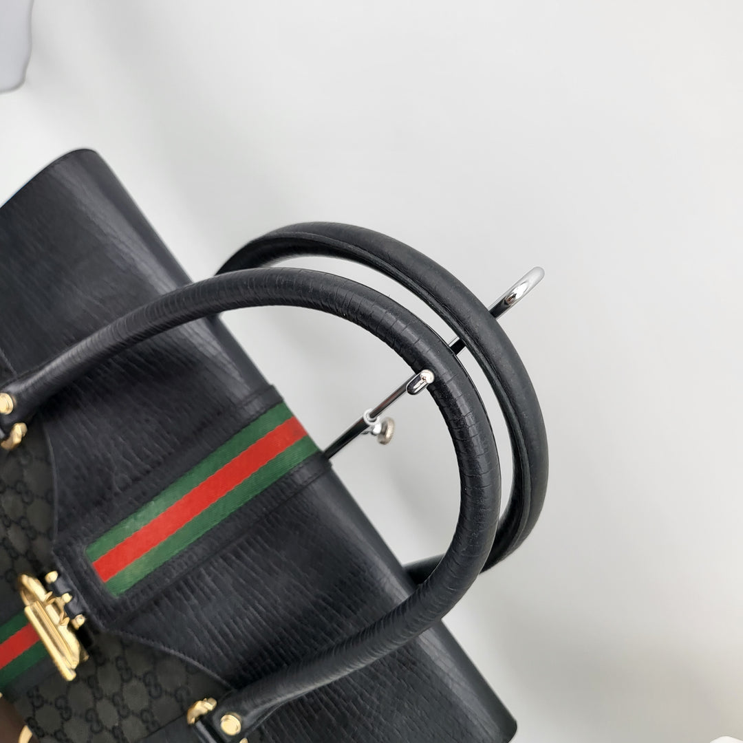 GUCCI OPHIDIA CANVAS SHOULDER BAG