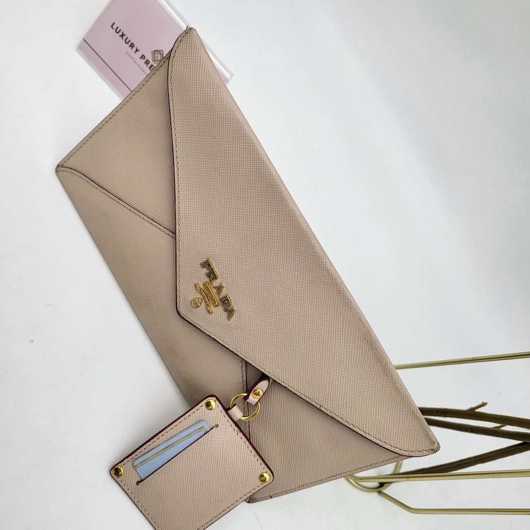 PRADA SAFFIANO ENVELOPE WALLET POUCH