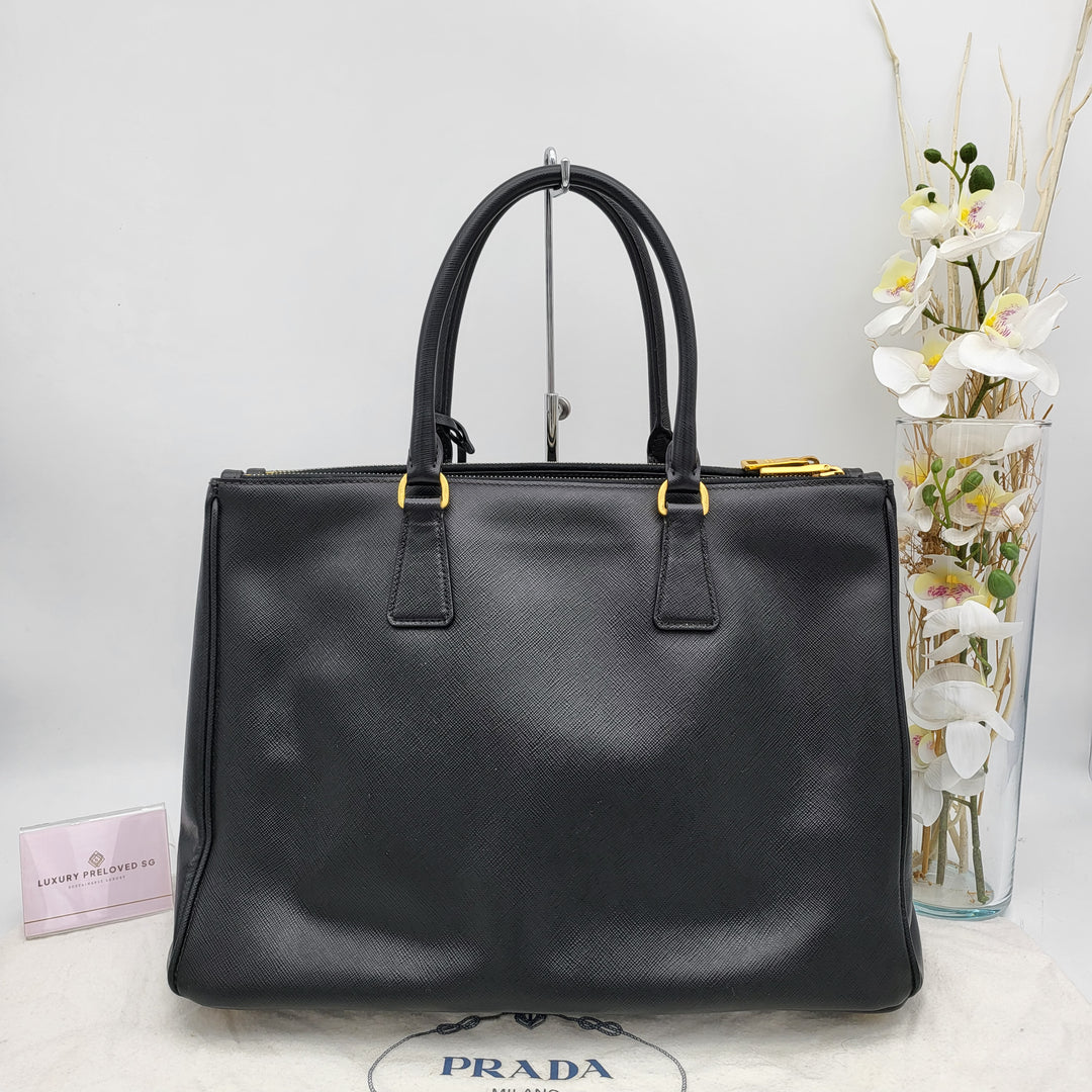 PRADA SAFFIANO DOUBLE ZIP