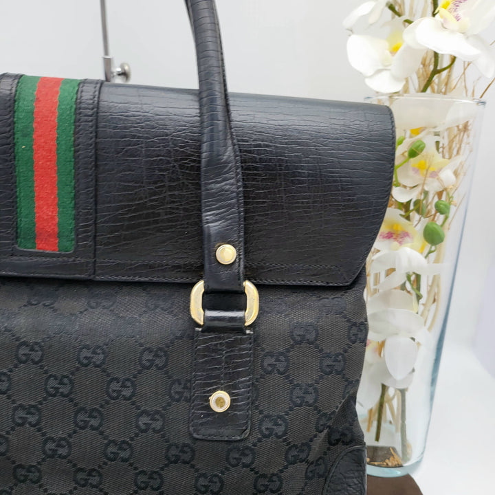 GUCCI OPHIDIA CANVAS SHOULDER BAG