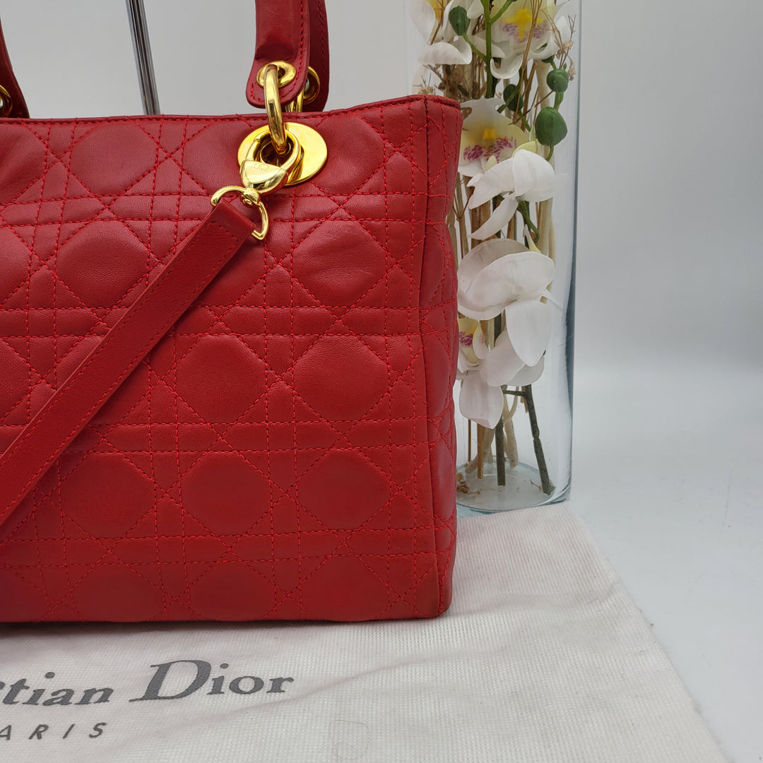 CHRISTIAN DIOR LADY DIOR MEDIUM LAMBSKIN