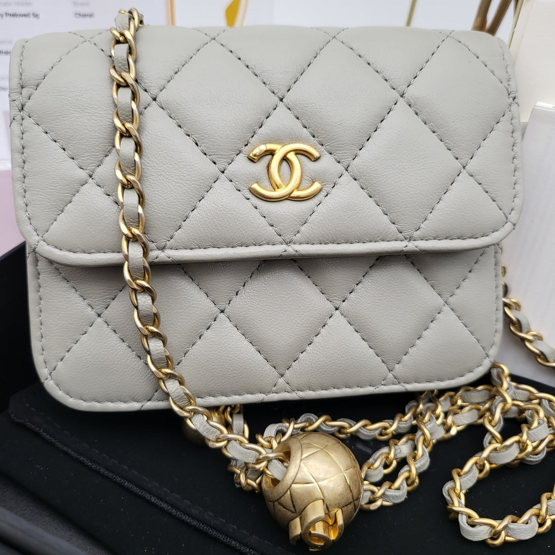 CHANEL PEARL CRUSH LAMBSKIN BELT BAG